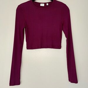 Sunday Best Aritzia Long Sleeve Ribbed Crop Top